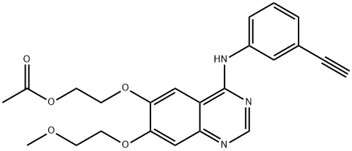 Desmethyl Erlotinib Acetate 구조식 이미지