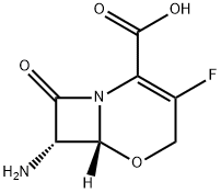 5-Oxa-1-azabicyclo[4.2.0]oct-2-ene-2-carboxylicacid,7-amino-3-fluoro-8-oxo-,(6R-trans)-(9CI) 구조식 이미지