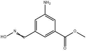 Benzoic acid, 3-amino-5-[(hydroxyimino)methyl]-, methyl ester (9CI) Structure