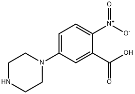 2-NITRO-5-PIPERAZIN-1-YL-벤조산 구조식 이미지