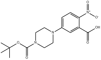 1-N-BOC-4-(3-CARBOXY-4-NITROPHENYL)PIPERAZINE 구조식 이미지