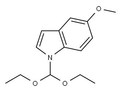 5-methoxyindole-1-carbaldehyde diethyl acetal 구조식 이미지
