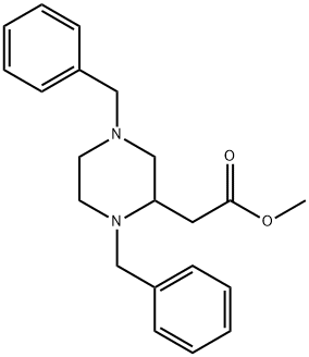(1,4-디벤질-피페라진-2-일)-아세트산메틸에스테르 구조식 이미지