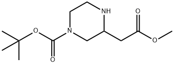 N-4-BOC-2-PIPERAZINEACETIC ACID METHYL ESTER Structure