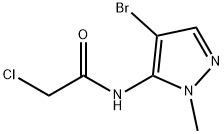 N-(4-BROMO-1-METHYL-1H-PYRAZOL-5-YL)-2-CHLOROACETAMIDE, TECH 구조식 이미지