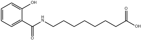 8-[(2-히드록시벤조일)아미노]옥탄산 구조식 이미지
