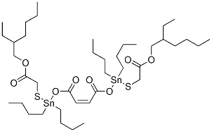 bis(2-ethylhexyl) 4,4,11,11-tetrabutyl-6,9-dioxo-5,10-dioxa-3,12-dithia-4,11-distannatetradec-7-enedioate  구조식 이미지