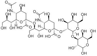 ALPHA-NEU5AC-[2->8]-ALPHA-NEU5AC-[2->3]-BETA-D-GAL-[1->4]-D-GLC SODIUM SALT Structure