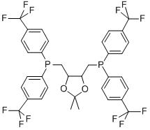 (+)-O-ISOPROPYLIDENE-2,3-DIHYDROXY-1,4-BIS[BIS(4-TRIFLUOROMETHYLPHENYL)PHOSPHINO]BUTANE Structure