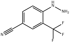 4-Cyano-2-(trifluoromethyl)phenylhydrazine Structure