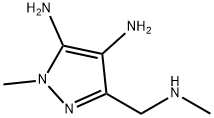 1H-Pyrazole-4,5-diamine,  1-methyl-3-[(methylamino)methyl]- Structure