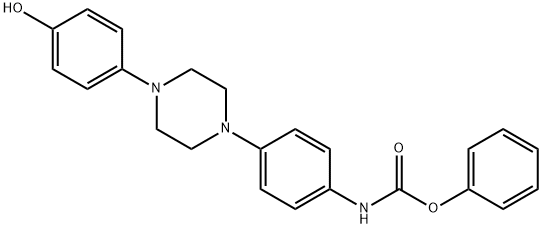 페닐{4-[4-(4-HYDROXYPHENYL)PIPERAZIN-1-YL]페닐}카르바메이트 구조식 이미지