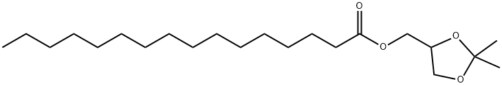 Hexadecanoic acid 2,2-dimethyl-1,3-dioxolan-4-ylmethyl ester Structure