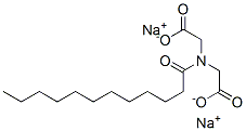 disodium N-(carboxylatomethyl)-N-(1-oxododecyl)glycinate Structure