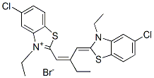 5-chloro-2-[2-[(5-chloro-3-ethyl-3H-benzothiazol-2-ylidene)methyl]but-1-enyl]-3-ethylbenzothiazolium bromide  Structure