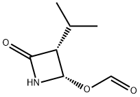 2-Azetidinone,4-(formyloxy)-3-(1-methylethyl)-,cis-(9CI) 구조식 이미지