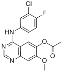 4-(3-Chloro-4-fluorophenylamino)-7-methoxyquinazolin-6-yl acetate hydrochloride 구조식 이미지