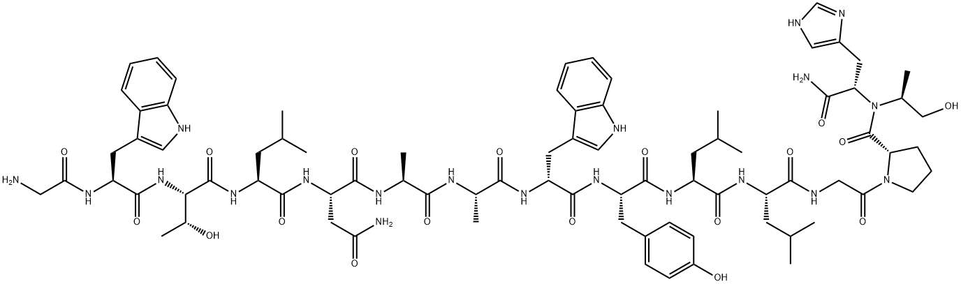 (ALA6,D-TRP8,L-ALANINOL15)-GALANIN (1-15) Structure