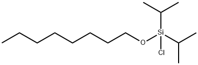 실란,클로로비스(1-메틸에틸)(옥틸옥시)- 구조식 이미지