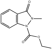 2,3-디히드로-2-메틸-3-옥소-1H-인다졸-1-카르복실산에틸에스테르 구조식 이미지