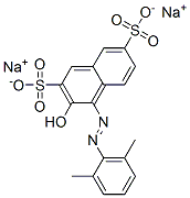3-Hydroxy-4-[(2,6-dimethylphenyl)azo]-2,7-naphthalenedisulfonic acid disodium salt Structure
