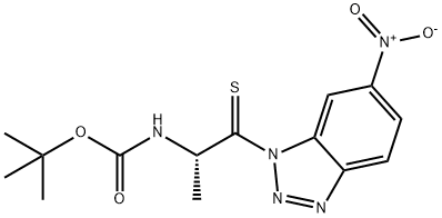 BOC-THIONOALA-1-(6-NITRO)벤조트리아졸라이드 구조식 이미지