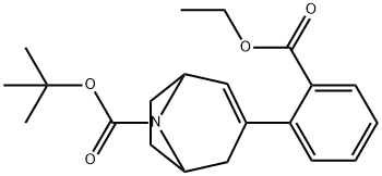 8-Boc-3-(2-ethoxycarbonylphenyl)-8-aza-bicyclo[3.2.1]oct-2-ene Structure