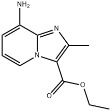 에틸8-아미노-2-메틸이미다조[1,2-a]피리딘-3-카르복실레이트 구조식 이미지