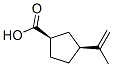 Cyclopentanecarboxylic acid, 3-(1-methylethenyl)-, cis- (9CI) Structure