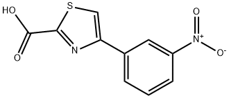 4-(3-Nitrophenyl)thiazole-2-carboxylic Acid 구조식 이미지