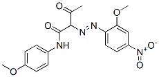 Butanamide, 2-(2-methoxy-4-nitrophenyl)azo-N-(4-methoxyphenyl)-3-oxo- Structure