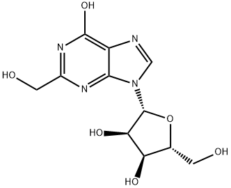 2-Hydroxymethyl-9-[beta-d-ribofuranosyl]hypoxanthine Structure