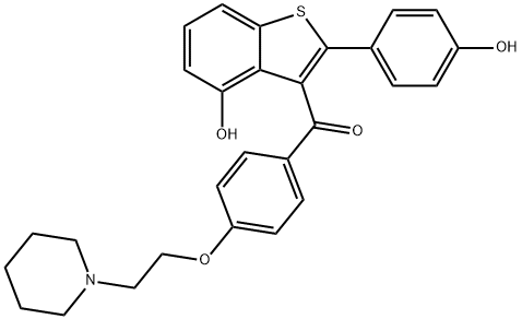 [4-Hydroxy-2-(4-hydroxyphenyl)benzo[b]thien-3-yl][4-[2-(1-piperidinyl)ethoxy]phenyl]-Methanone Structure