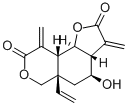 2H-Furo(2,3-f)(2)benzopyran-2,8(3H)-dione, 3a-beta,4,5,5a,6,9,9a-beta, 9b-alpha-octahydro-3,9-dimethylene-4-beta-hydroxy-5a-beta-vinyl-, (+)- 구조식 이미지