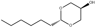 trans-2-hexyl-1,3-dioxan-5-ol  Structure