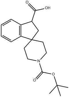 4'-N-BOC-SPIRO-INDANE-PIPERIDINE-3-CARBOXYLIC ACID Structure