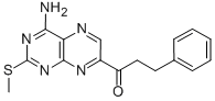 1-[4-Amino-2-(methylthio)-7-pteridinyl]-3-phenyl-1-propanone 구조식 이미지