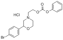 Carbonic acid, 2-(2-(4-bromophenyl)-4-morpholinyl)ethyl phenyl ester,  hydrochloride Structure