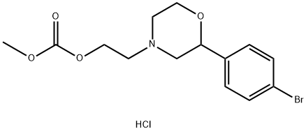 Carbonic acid, 2-(2-(4-bromophenyl)-4-morpholinyl)ethyl methyl ester,  hydrochloride Structure
