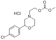탄산,2-(2-(4-클로로페닐)-4-모르폴리닐)에틸메틸에스테르,염산염 구조식 이미지