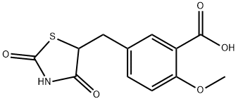 5-[(2,4-Dioxothiazolidin-5-yl)Methyl]-2-Methoxybenzoic acid Structure
