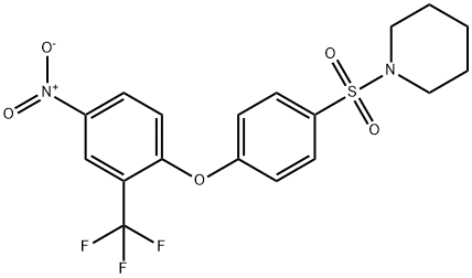 1-({4-[4-Nitro-2-(trifluoromethyl)phenoxy]phenyl}sulfonyl)piperidine Structure