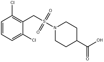 1-[(2,6-dichlorobenzyl)sulfonyl]piperidine-4-carboxylic acid 구조식 이미지