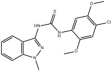 N-(4-Chloro-2,5-dimethoxyphenyl)-N'-(1-methyl-1H-indazol-3-yl)thiourea Structure