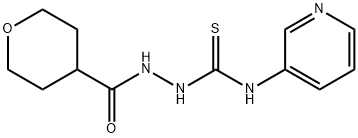 N-Pyridin-3-yl-2-(tetrahydro-2H-pyran-4-ylcarbonyl)hydrazinecarbothioamide 구조식 이미지