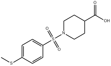 1-{[4-(methylthio)phenyl]sulfonyl}piperidine-4-carboxylic acid 구조식 이미지