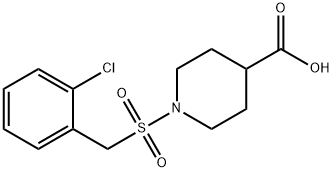 1-[(2-chlorobenzyl)sulfonyl]piperidine-4-carboxylic acid 구조식 이미지