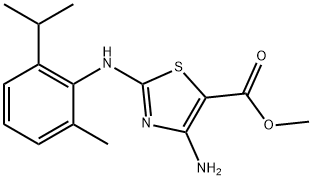 Methyl 4-amino-2-[(2-isopropyl-6-methylphenyl)-amino]-1,3-thiazole-5-carboxylate 구조식 이미지