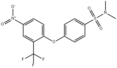 N,N-Dimethyl-4-[4-nitro-2-(trifluoromethyl)-phenoxy]benzenesulfonamide 구조식 이미지