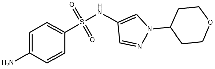 4-Amino-N-(1-tetrahydro-2H-pyran-4-yl-1H-pyrazol-4-yl)benzenesulfonamide Structure